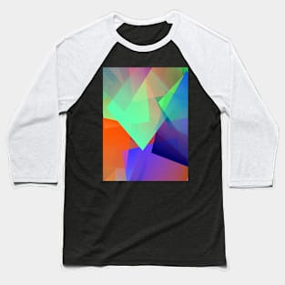 Cubic in Orange, Blue, and Lime Baseball T-Shirt